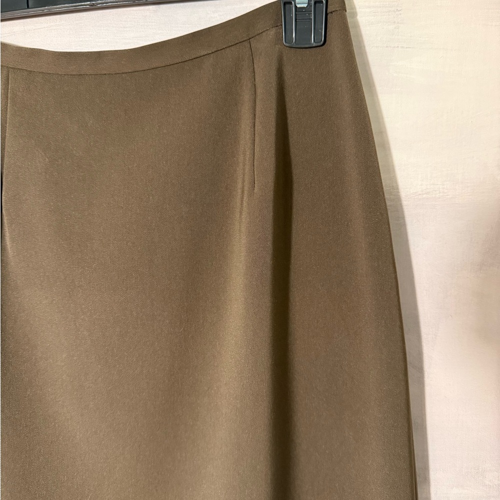 Vintage Women's Brown Pencil Skirt - Picture 2 of 6
